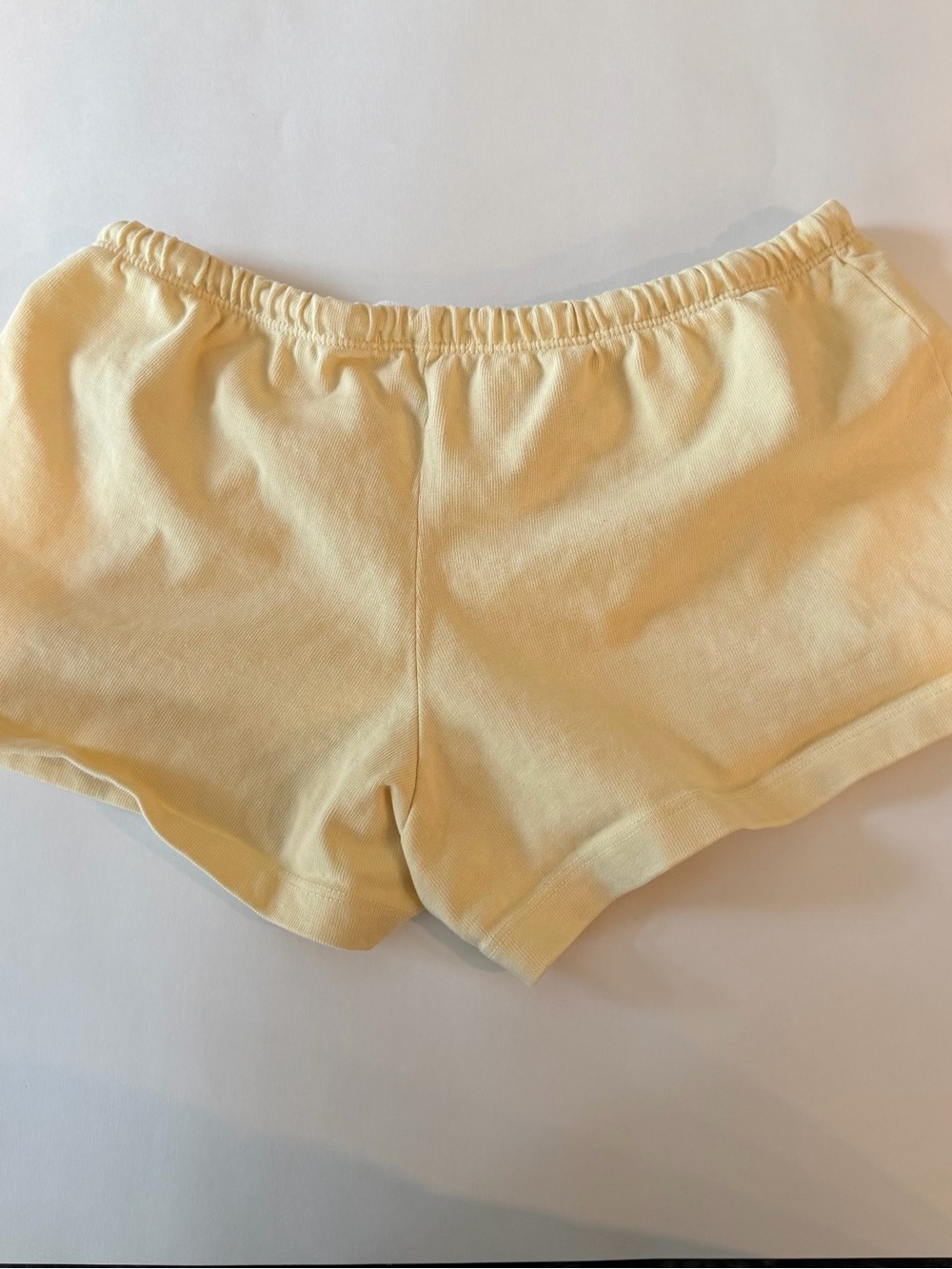 Brandy Melville Pale Yellow Drawstring Athletic Shorts - Picture 2 of 3